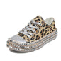 Korean Style Fashion Sneakers,  Trendy High-top Canvas Sneakers
