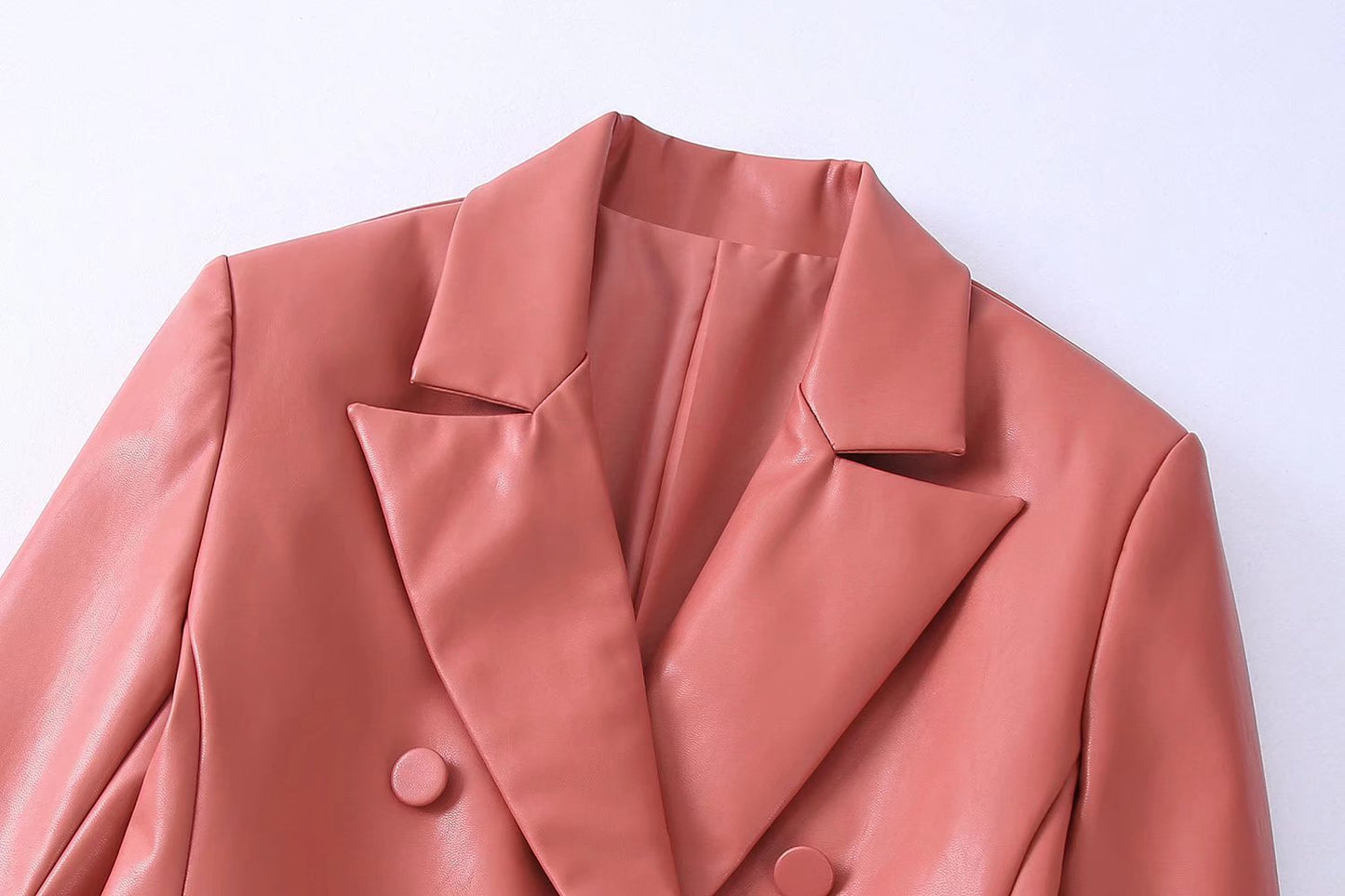 Blush Authority Vegan Leather Power Suit