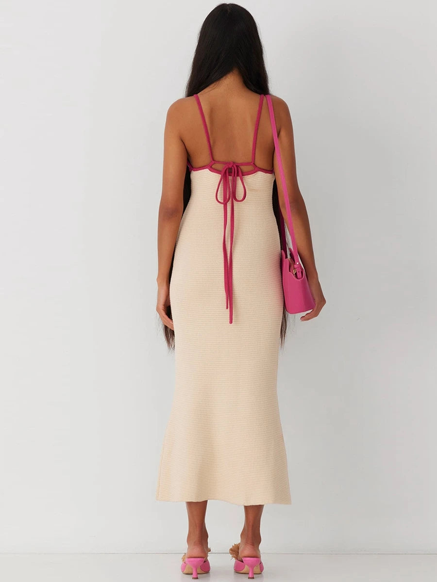 Shell-Detail Knit Maxi Dress