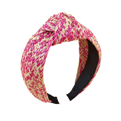 Colorful Sweet Romance Braided Straw Headbands