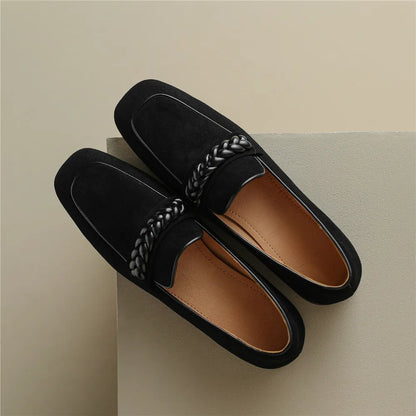 Montgomery Braided Kid-Suede Loafers