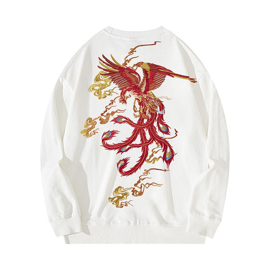 Traditional Chinese Phoenix Embroidery Sweatshirt