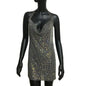 Sparkling Rhinestone Halter Neck Side Split Sleeveless Party Mini Dress