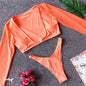 Sun Kissed Long Sleeve Brazilian Bikini Set