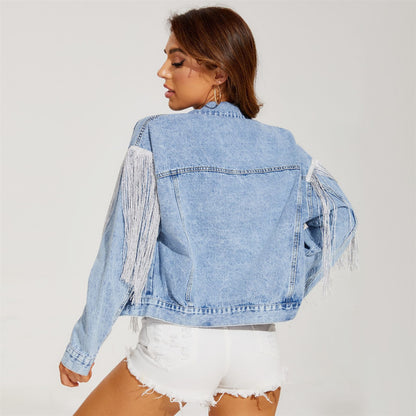 Cowgirl Denimn Jacket for Women, Fashionable, Tassels, Multiple  Colors