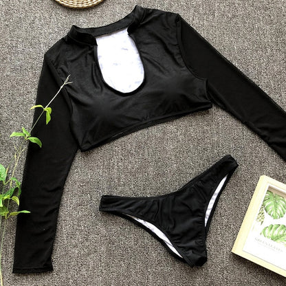 Sun Kissed Long Sleeve Brazilian Bikini Set