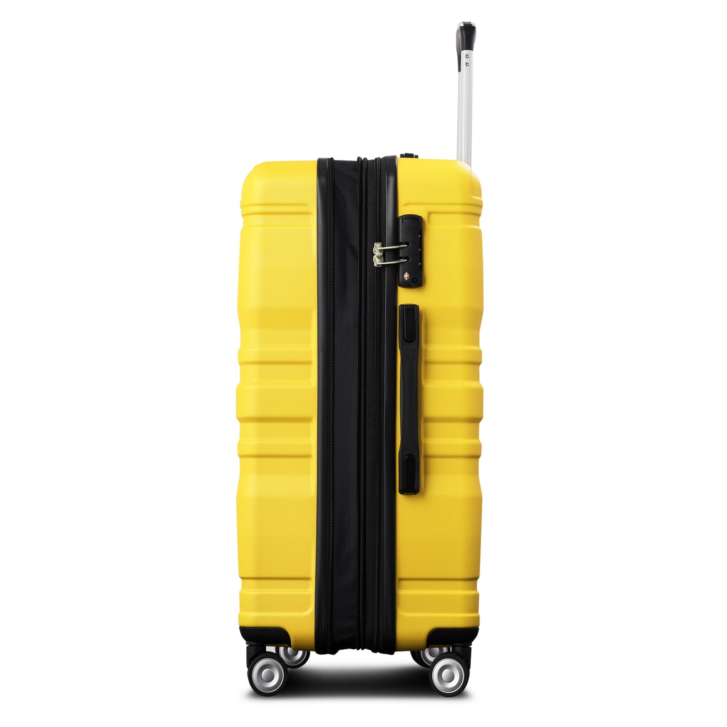 Elegant Luggage Sets, New Model,  Expandable ABS Hardshell 3pcs Luggage (Yellow)