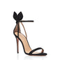 Bow Back Ankle Strap Stiletto Sandals
