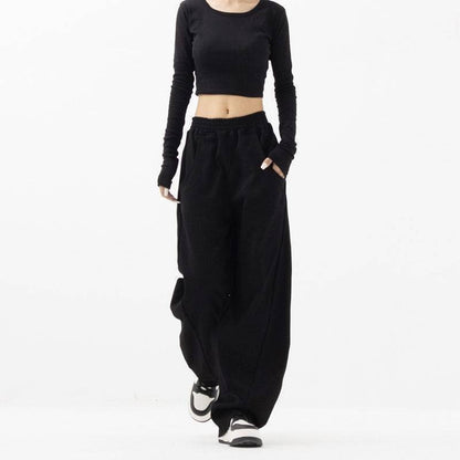 High-end Wide Leg Cotton  Sweatpants