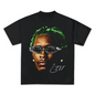 Cool Black Cotton T-Shirt with a Portrait Design