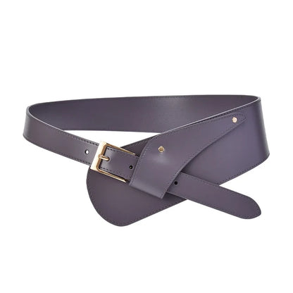 Luxury Genuine Leather Wide Fashion Belts, Variety of Colors