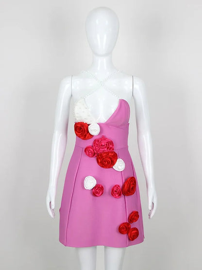 Sexy Camisole Dress Sprinkled With Roses