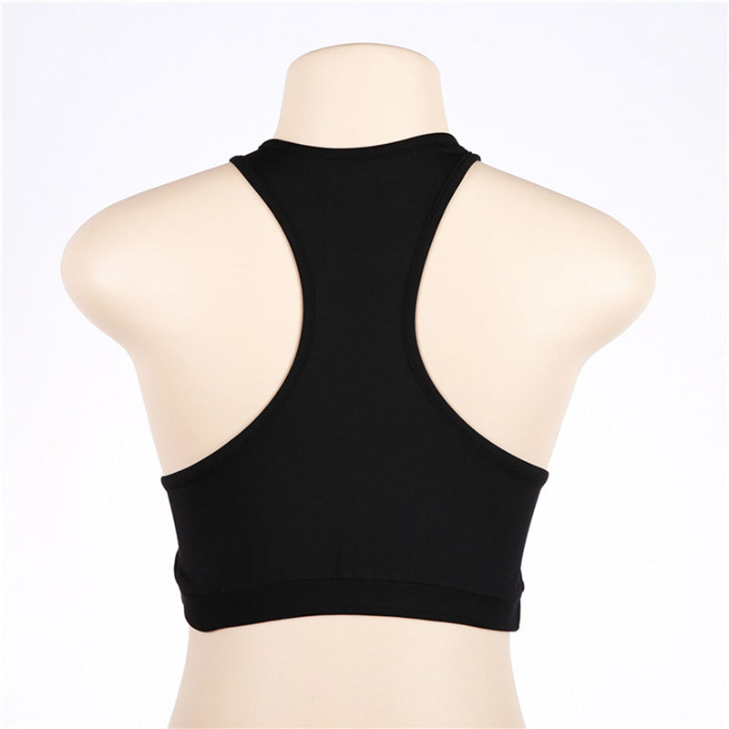 Sheer Workout Bra Top in Black