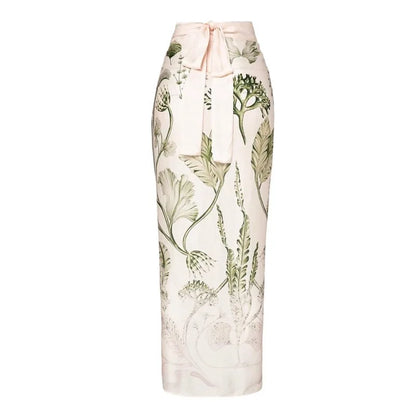 Botanical Garden One-Piece Swimsuit & Sarong Set