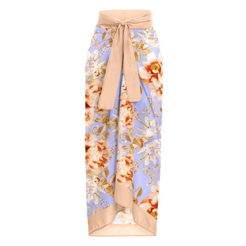 Blossom Breeze Bandeau Swimsuit & Sarong Set