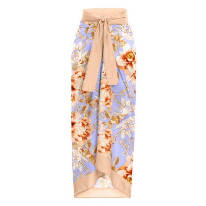 Blossom Breeze Bandeau Swimsuit & Sarong Set