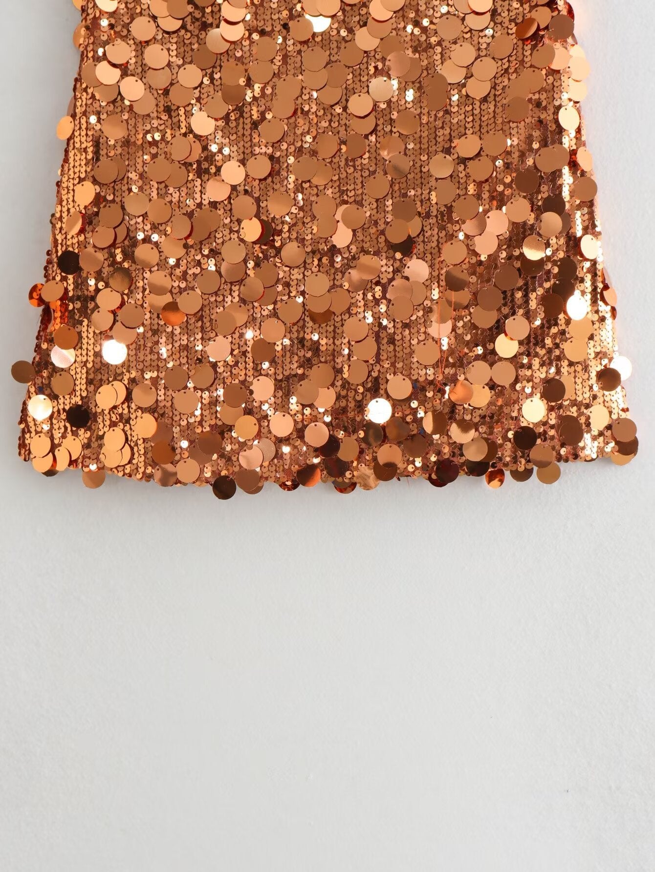 Stylish Gold Sequins Mini Skirt