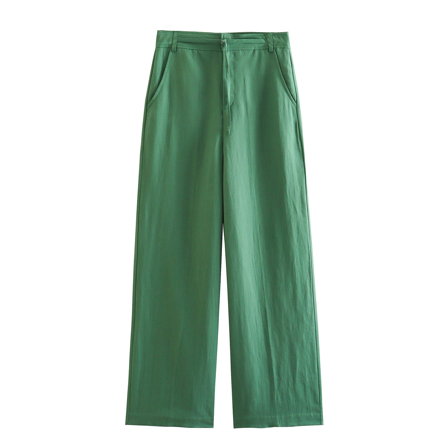 New Linen-blend Office Chic Green  Three-Piece Suit. Jacket+ Vest+ Elegant Pants