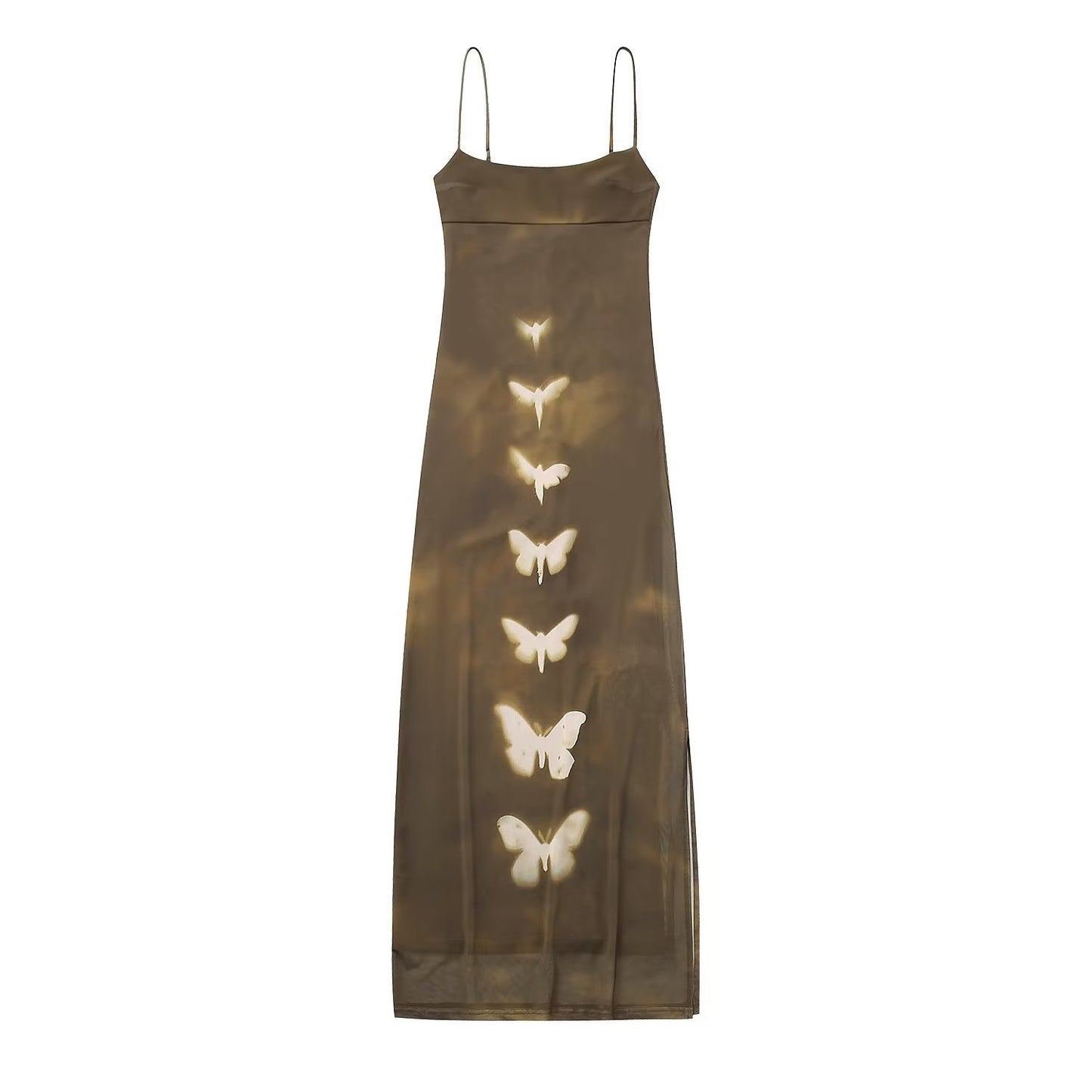 Ethereal Butterfly Sheer Slip Dress