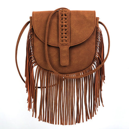 Bohemian Semi Circular Trendy Crossbody Bag For Women