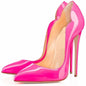 Scalloped Patent Leather Stiletto Pumps