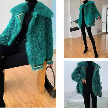 Elegant and Plush Women's Faux Fur Coat