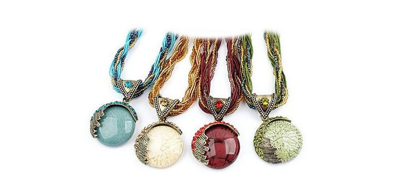 Bohemian Handwoven Necklace, Multiple  Colors