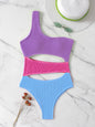Neon Colorblock Cutout One-Piece Swimsuit