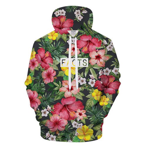 Beautiful 3D Printed Floral Hoodies