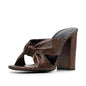 Aria Knot-Front Block-Heel Mules