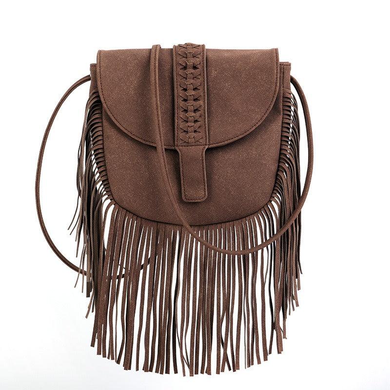 Bohemian Semi Circular Trendy Crossbody Bag For Women