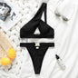 One-Shoulder Asymmetric Sculpt & Slay Cutout Bikini Set
