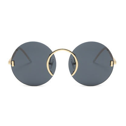 John Lennon Style Rimless, Anti-UV Sunglasses