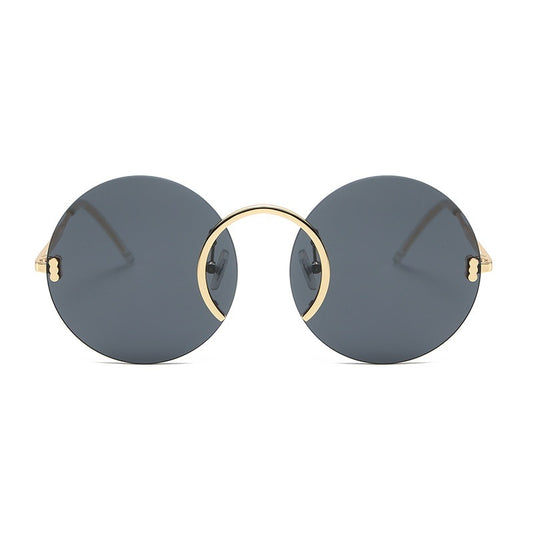 John Lennon Style Rimless, Anti-UV Sunglasses