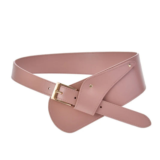 Luxury Genuine Leather Wide Fashion Belts, Variety of Colors