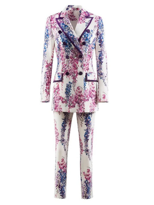 Floral Power Suit – Where Elegance Blooms Boldly