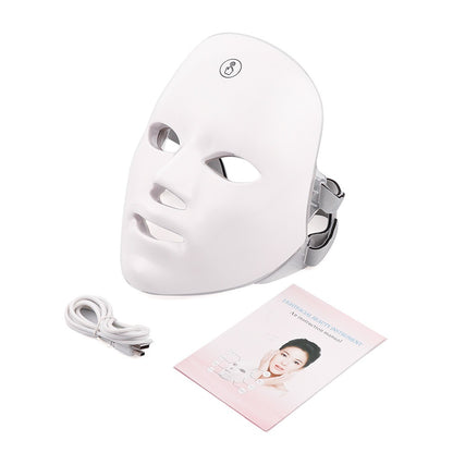 USB Rechargeable Manual Touch Test LED Mask Colorful Photon Skin Rejuvenation Beauty Facial Mask