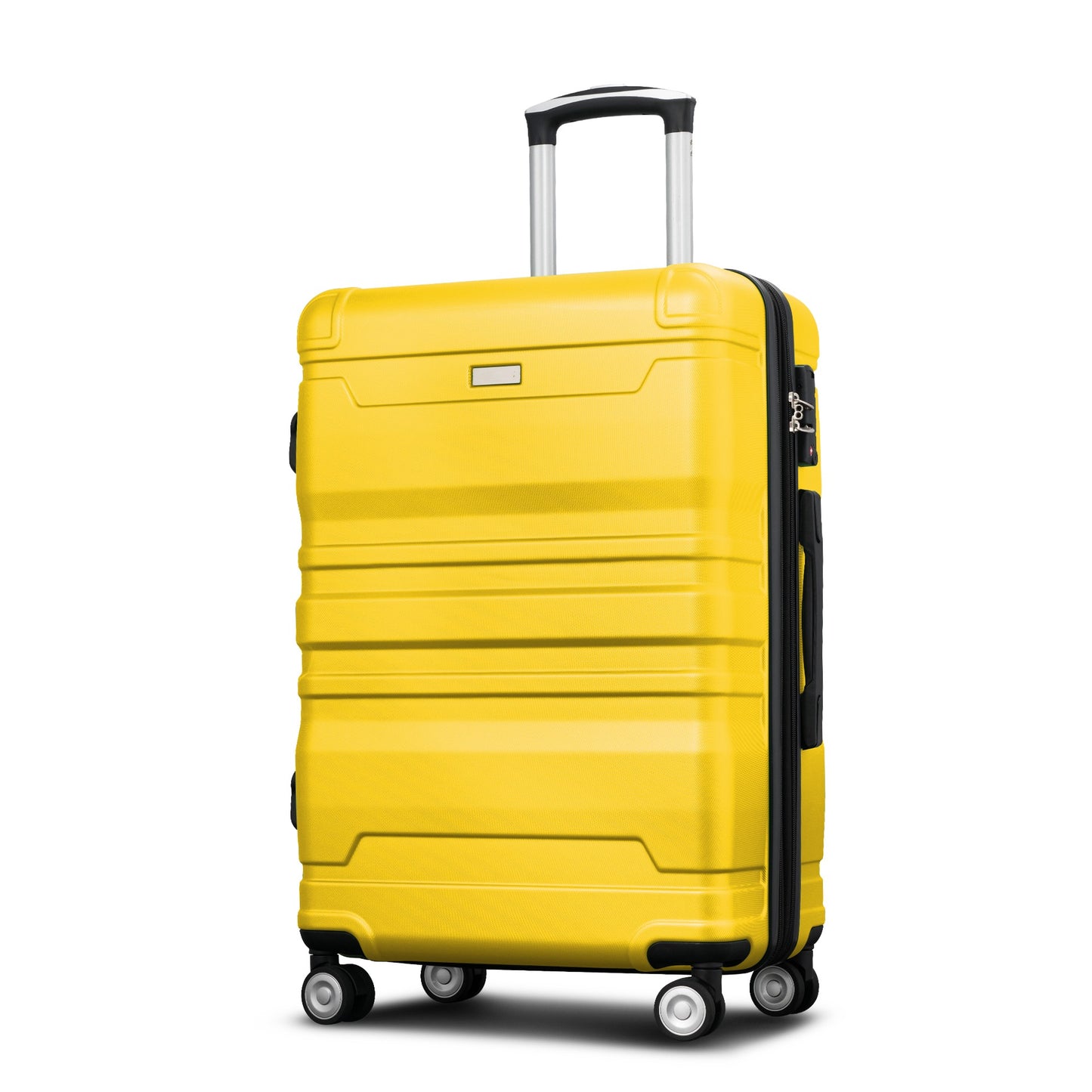 Elegant Luggage Sets, New Model,  Expandable ABS Hardshell 3pcs Luggage (Yellow)