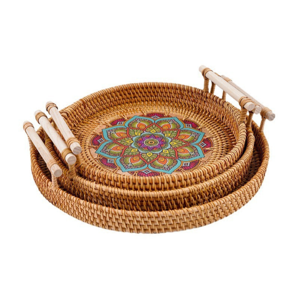 Vietnam Handwoven Rattan Storage Trays