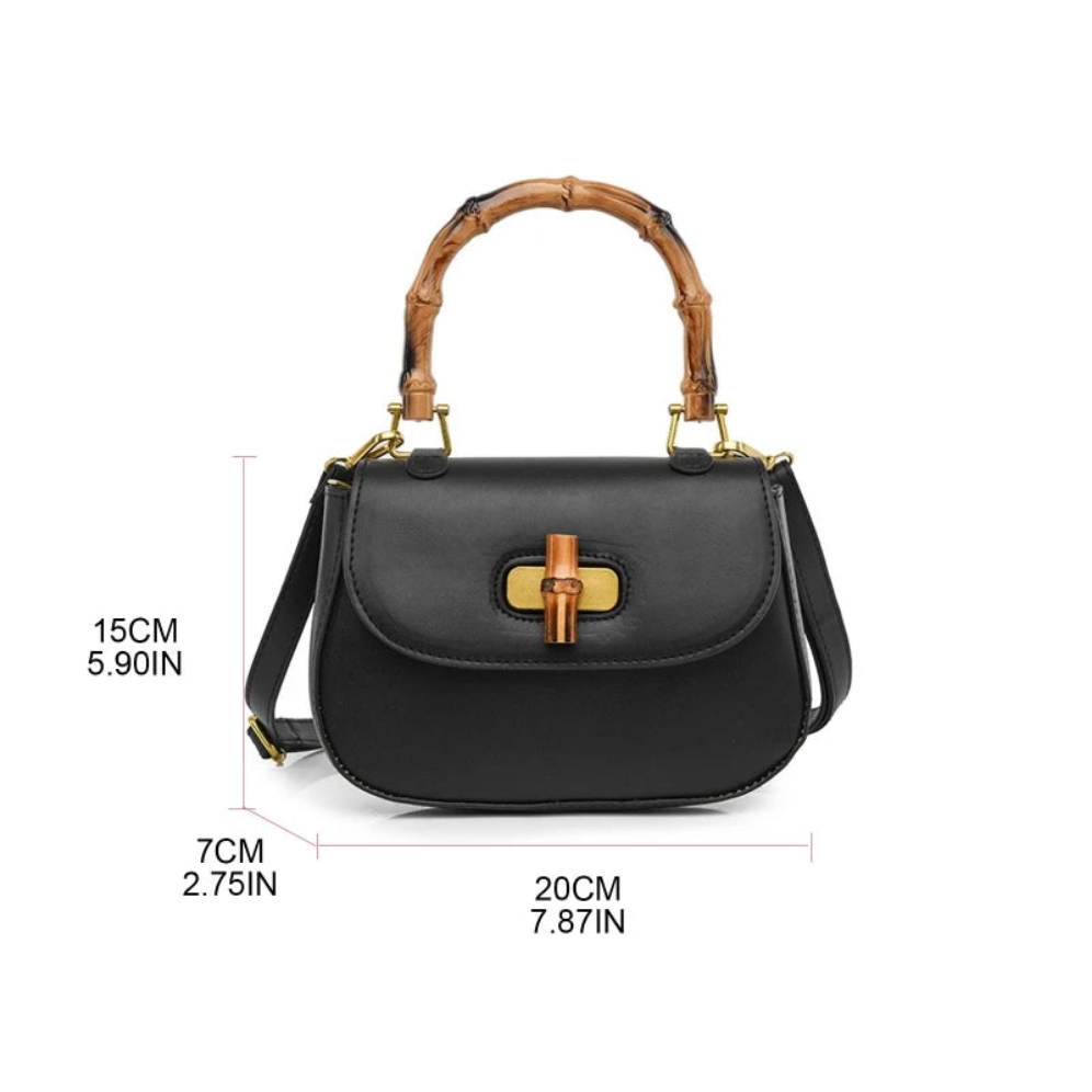 Vintage Style Crossbody with Bamboo Handle