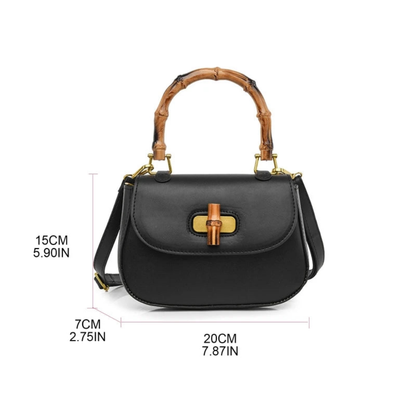 Vintage Style Crossbody with Bamboo Handle