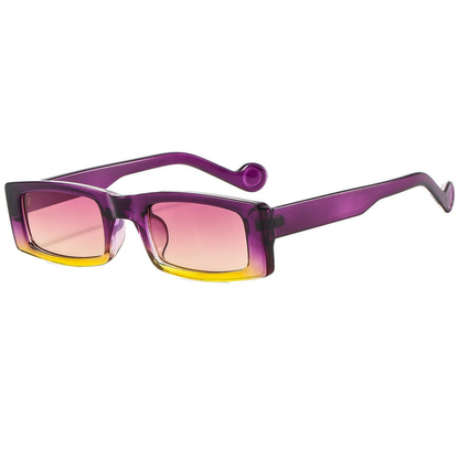 Colorful Fashion Forward Narrow Frame Sunglasses for Ladies