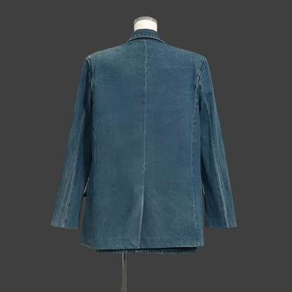 Retro Denim Loose Style Suit Jacket