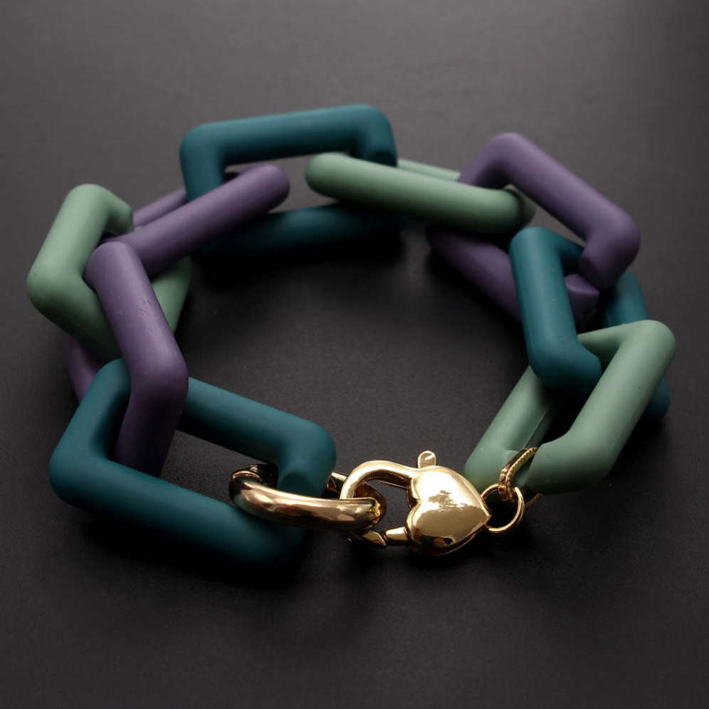 Fashion Chunky Colorful Chain Bracelets
