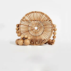 Round Handmade Bamboo Bag