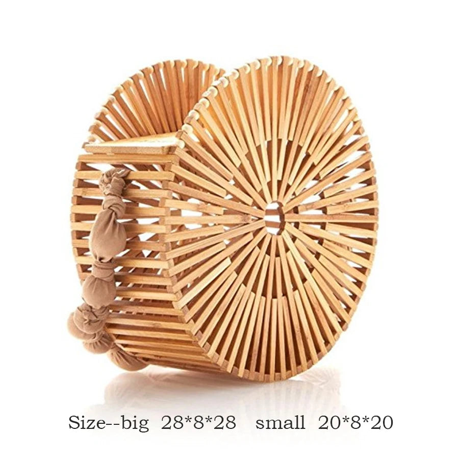 Round Handmade Bamboo Bag