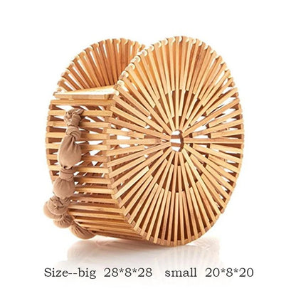 Round Handmade Bamboo Bag
