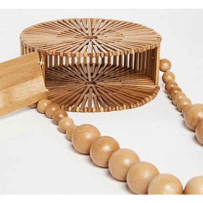 Round Handmade Bamboo Bag