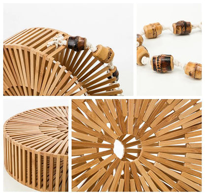Round Handmade Bamboo Bag