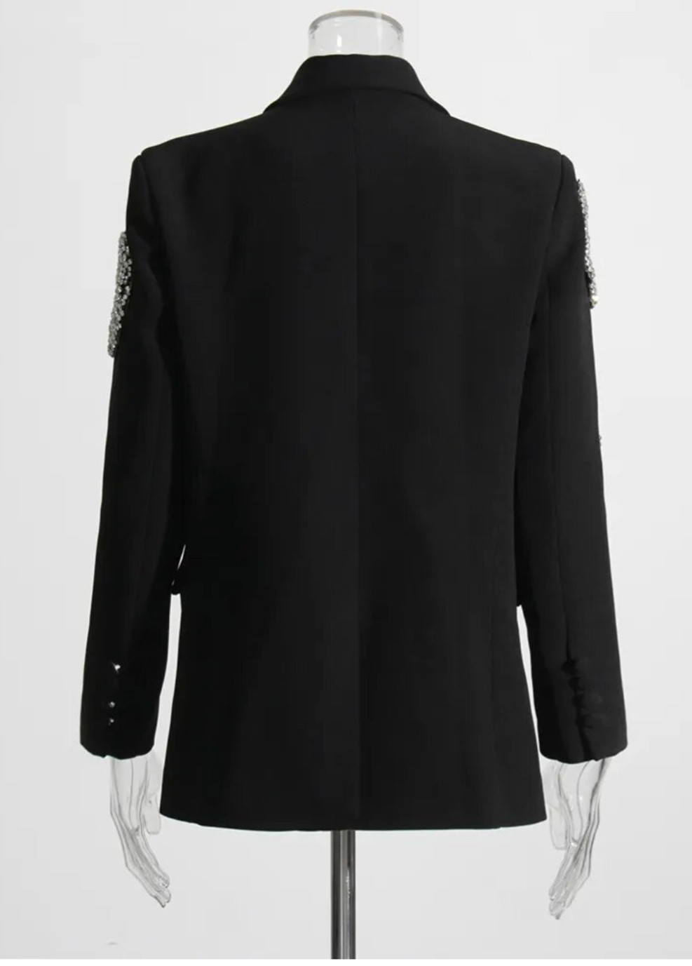 Stunning Slim Fitting Diamond Embellished Blazer For Women